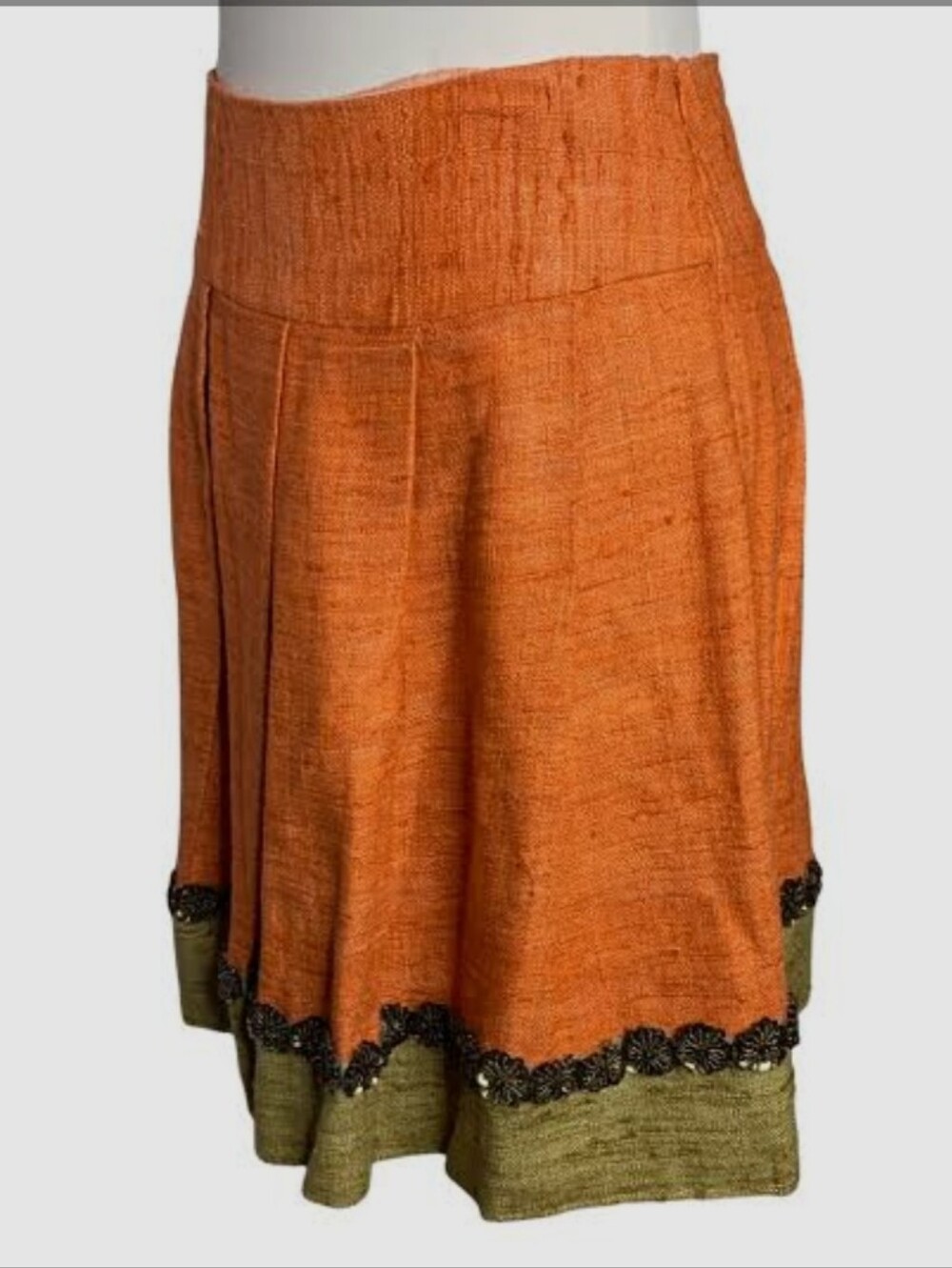 Trina Turk Woven Silk Swing Skirt